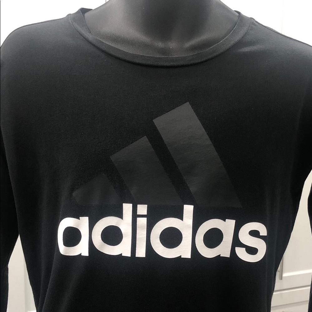 Adidas Black Long Sleeve Tee – Fits Men’s Small or Youth XL - Picture 6 of 10